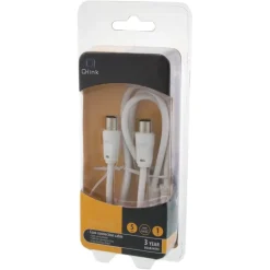 Audio & Video Accessoires > Q-link coax kabel 3CV2 HF stekker 1 meter rechtwit
