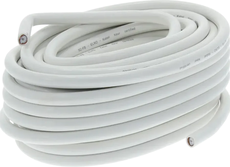 Audio & Video Accessoires > Q-link coax kabel 20 meter wit kabelkeur