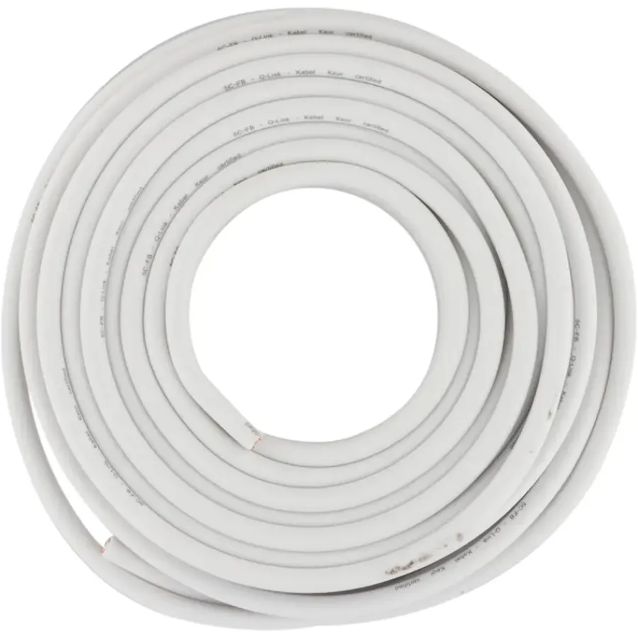 Audio & Video Accessoires > Q-link coax kabel 20 meter wit kabelkeur