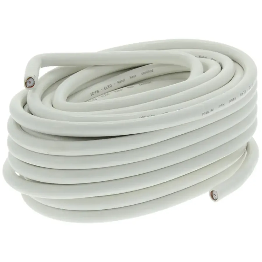 Audio & Video Accessoires > Q-link coax kabel 50 meter wit kabelkeur