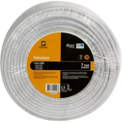 Audio & Video Accessoires > Q-link coax kabel 50 meter wit kabelkeur