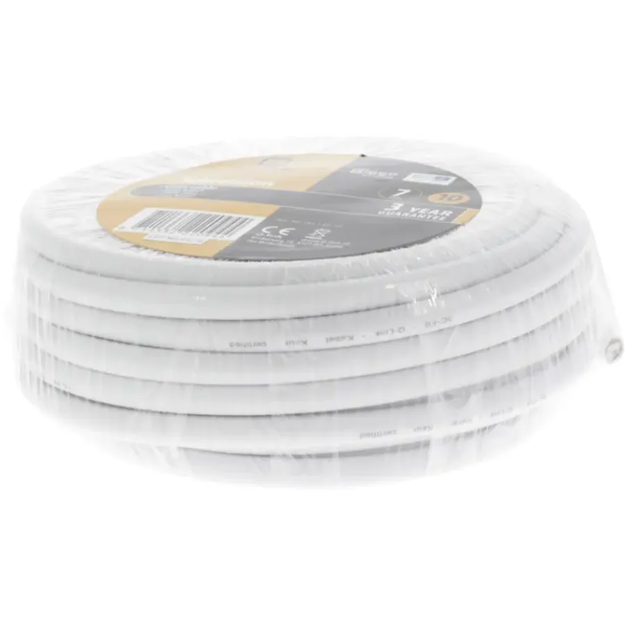Audio & Video Accessoires > Q-link coax kabel 10 meter wit kabelkeur