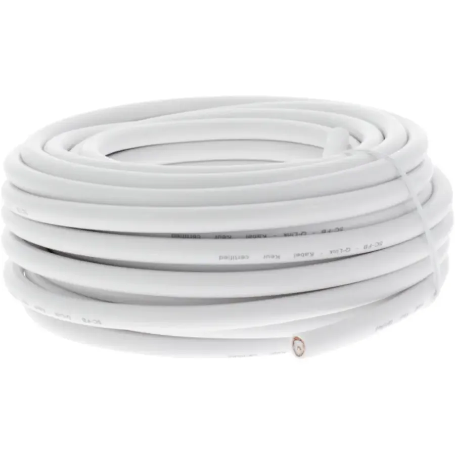 Audio & Video Accessoires > Q-link coax kabel 10 meter wit kabelkeur