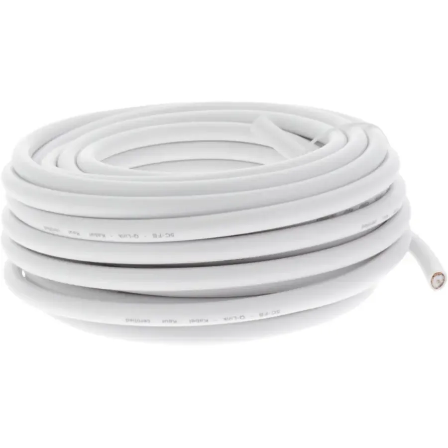 Audio & Video Accessoires > Q-link coax kabel 10 meter wit kabelkeur