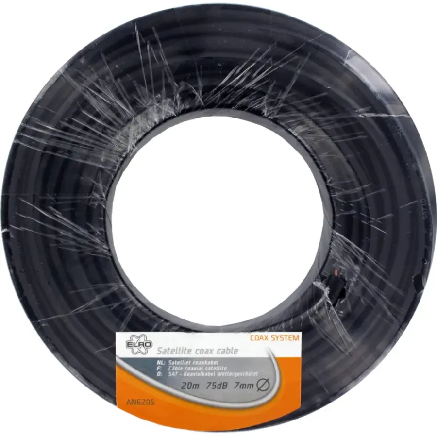 Audio & Video Accessoires > Q-link coax kabel satelliet 20 meter zwart