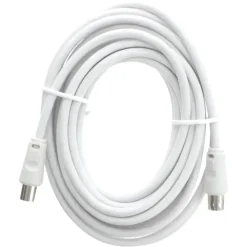 Audio & Video Accessoires > Q-link coax kabel stekker recht 5 meter wit kabelkeur