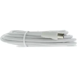 Audio & Video Accessoires > Q-link coax kabel stekker recht 5 meter wit kabelkeur