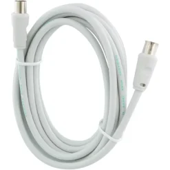 Audio & Video Accessoires > Q-link coax kabel stekker recht 3 meter wit kabelkeur