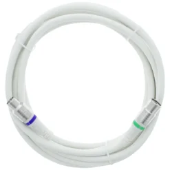 Audio & Video Accessoires > Q-link coax kabel stekker recht 3 meter wit kabelkeur