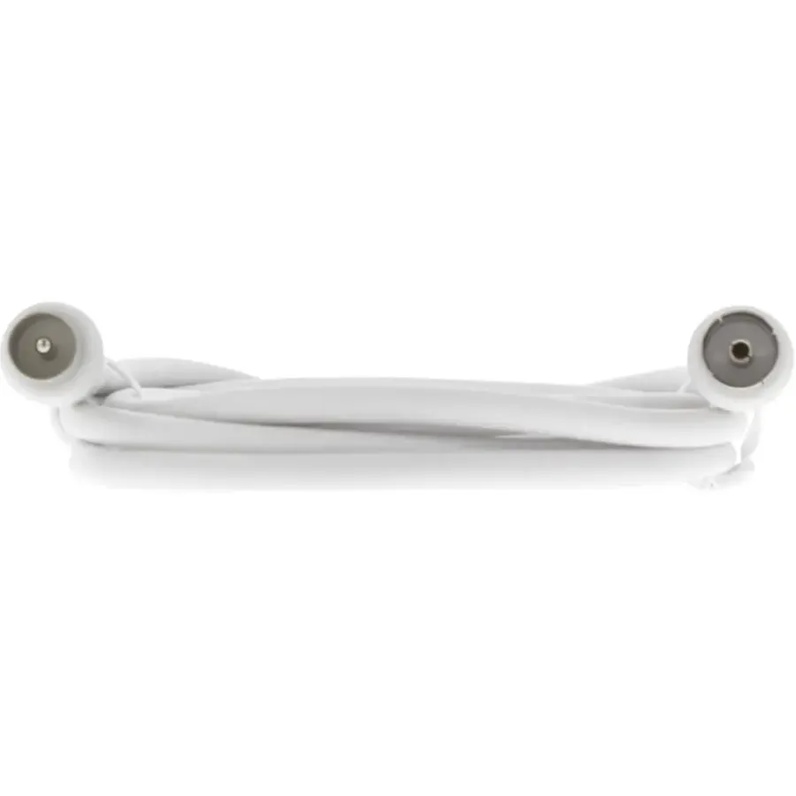 Audio & Video Accessoires > Q-link coax kabel stekker recht 1.5 meter wit kabelkeur