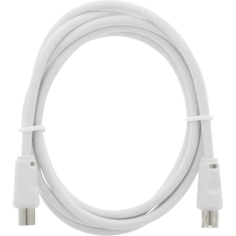 Audio & Video Accessoires > Q-link coax kabel stekker recht 1.5 meter wit kabelkeur
