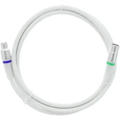 Audio & Video Accessoires > Q-link coax kabel stekker recht 1.5 meter wit kabelkeur