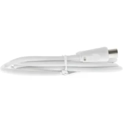 Audio & Video Accessoires > Q-link coax kabel stekker recht 1.5 meter wit kabelkeur