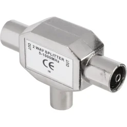 Audio & Video Accessoires > Q-link coax splitter radio metaal 1 male/2 female