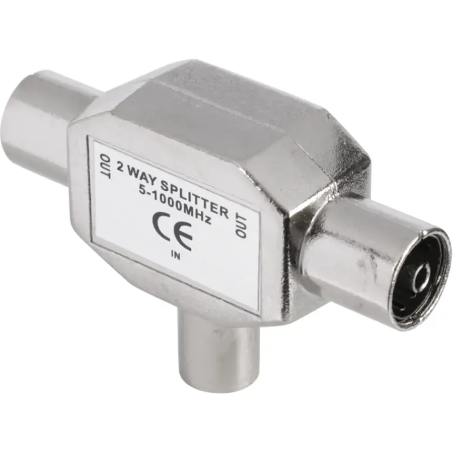 Audio & Video Accessoires > Q-link coax splitter radio metaal 1 male/2 female
