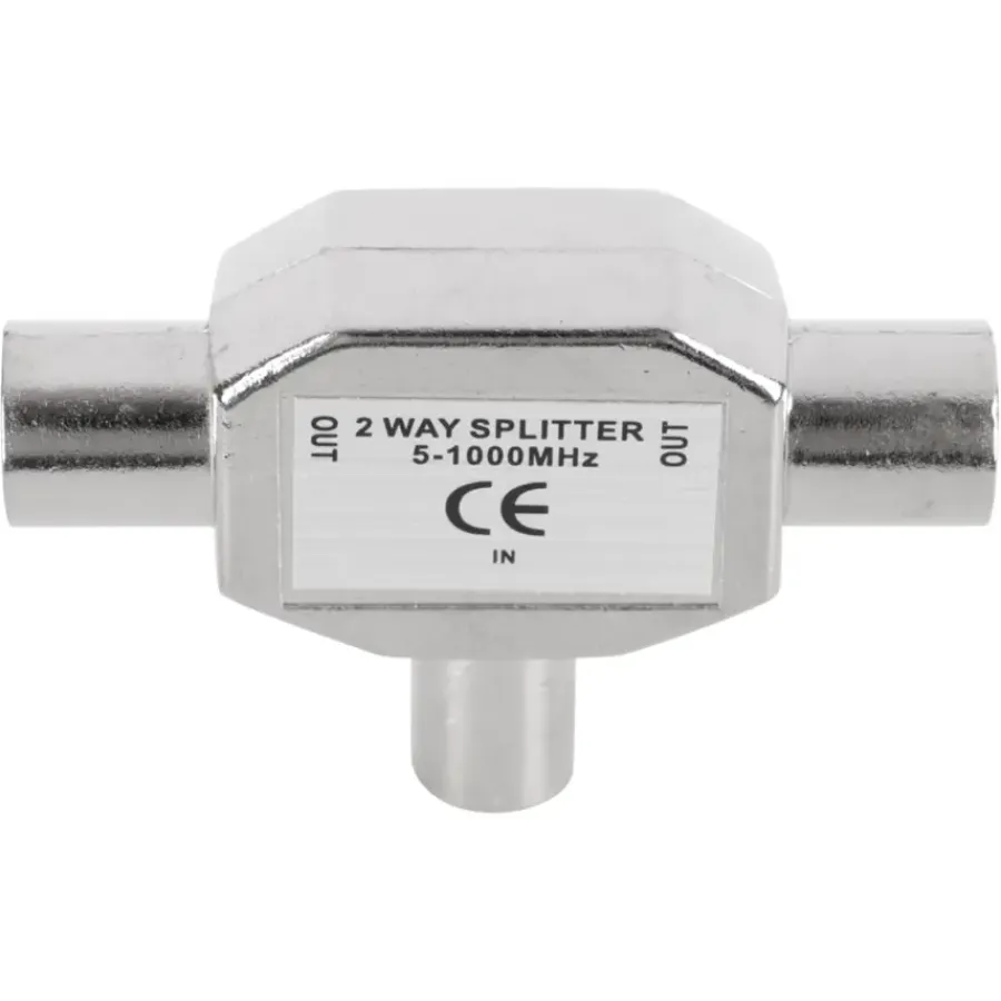 Audio & Video Accessoires > Q-link coax splitter radio metaal 1 male/2 female