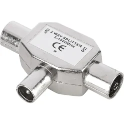 Audio & Video Accessoires > Q-link coax splitter radio metaal 1 male/2 female