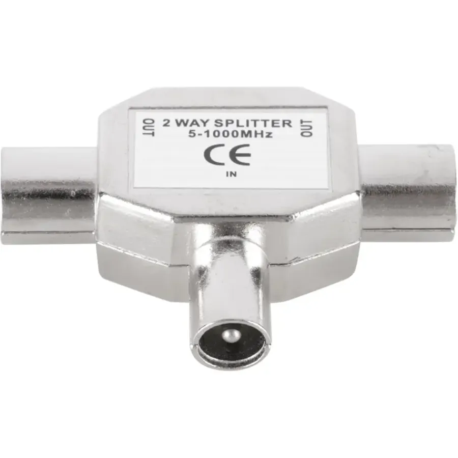 Audio & Video Accessoires > Q-link coax splitter radio metaal 1 male/2 female