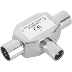 Audio & Video Accessoires > Q-link coax splitter radio metaal 1 male/2 female