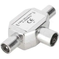Audio & Video Accessoires > Q-link coax splitter tv metaal 1 female/2 male