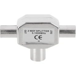 Audio & Video Accessoires > Q-link coax splitter tv metaal 1 female/2 male