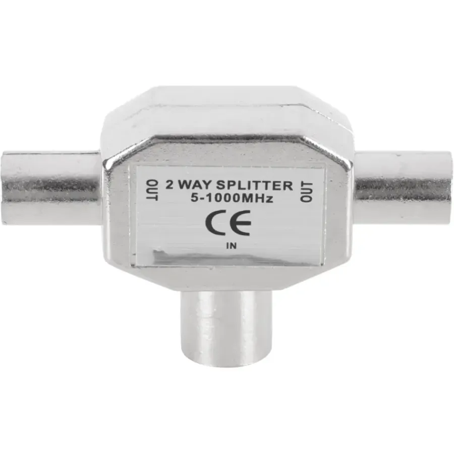 Audio & Video Accessoires > Q-link coax splitter tv metaal 1 female/2 male