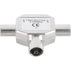 Audio & Video Accessoires > Q-link coax splitter tv metaal 1 female/2 male