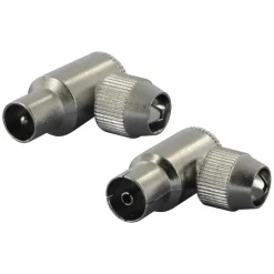 Audio & Video Accessoires > Q-link coax stekker metaal haaks male/female