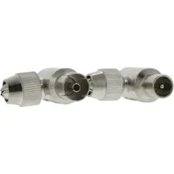 Audio & Video Accessoires > Q-link coax stekker metaal haaks male/female
