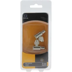 Audio & Video Accessoires > Q-link coax stekker metaal haaks male/female