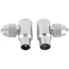 Audio & Video Accessoires > Q-link coax stekker metaal haaks male/female