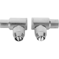 Audio & Video Accessoires > Q-link coax stekker metaal haaks male/female