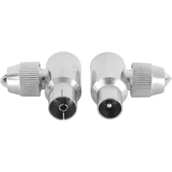 Audio & Video Accessoires > Q-link coax stekker metaal haaks male/female