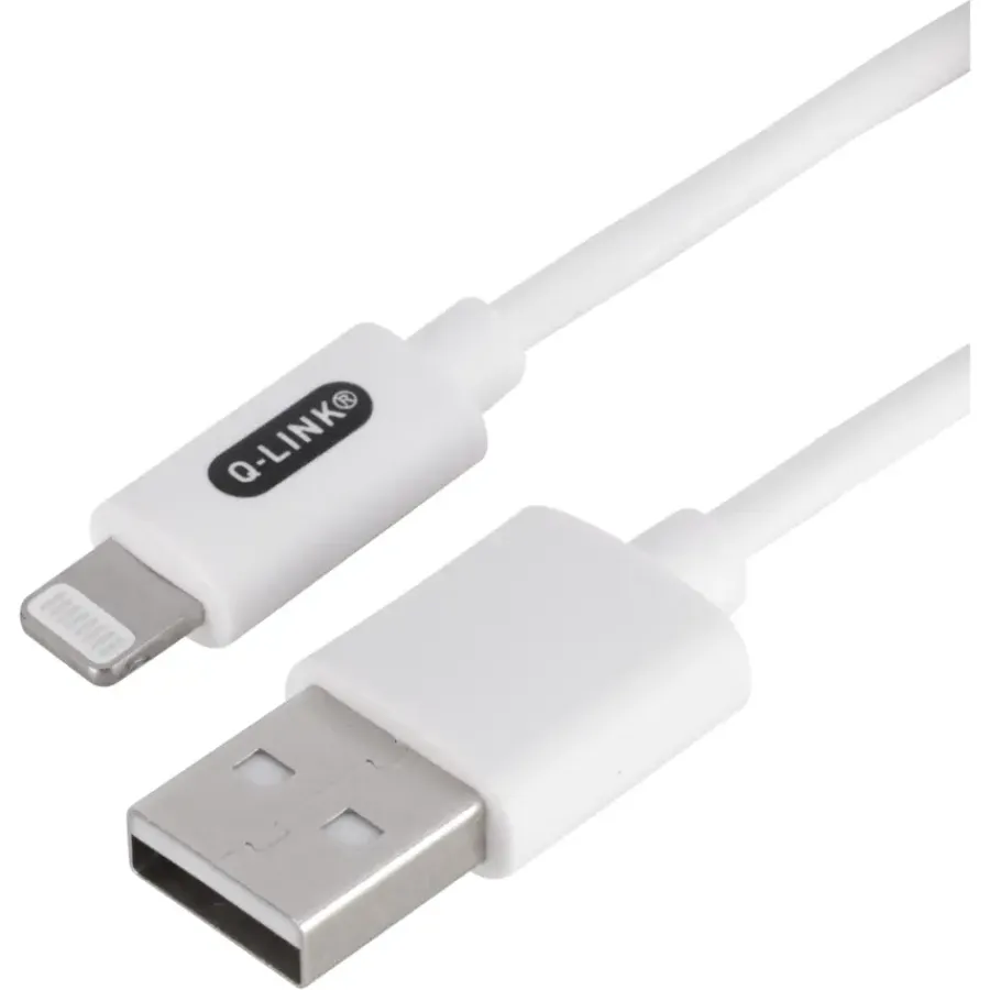 Computeraccessoires > Q-link datakabel Iphone USB-A kabel 1 meter wit