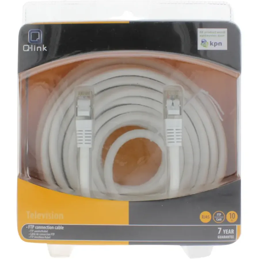 Computeraccessoires > Q-link FTP aansluitsnoer RJ45 10 meter KPN keur