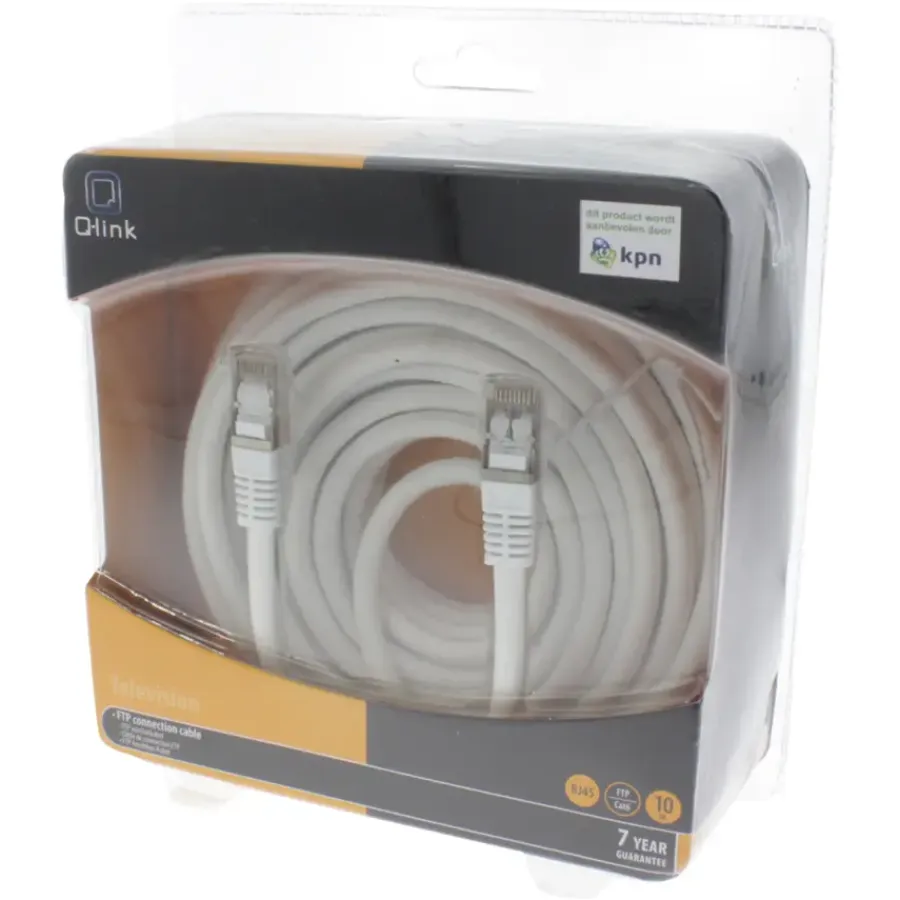 Computeraccessoires > Q-link FTP aansluitsnoer RJ45 10 meter KPN keur