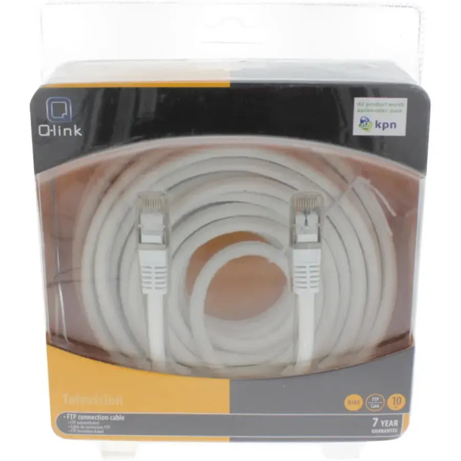 Computeraccessoires > Q-link FTP aansluitsnoer RJ45 10 meter KPN keur