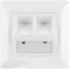 Inbouw Schakelmateriaal|Stopcontacten & Overige Contactdozen > Q-link FTP contactdoos CAT7 inbouw dubbelvoudig 8 polig RJ45
