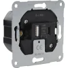 Inbouw Schakelmateriaal|Stopcontacten & Overige Contactdozen > Q-link Inbouw basiselement USB-A + USB-C