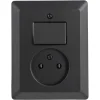 Inbouw Schakelmateriaal|Stopcontacten & Overige Contactdozen > Q-link Inbouw EnkelStopcontact met Schakelaar