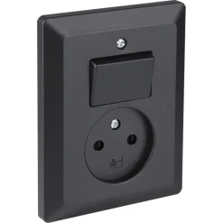 Inbouw Schakelmateriaal|Stopcontacten & Overige Contactdozen > Q-link Inbouw EnkelStopcontact met Schakelaar