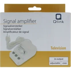 Audio & Video Accessoires > Q-link signaalversterker 2 uit regelbaar wit