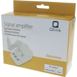 Audio & Video Accessoires > Q-link signaalversterker 2 uit regelbaar wit