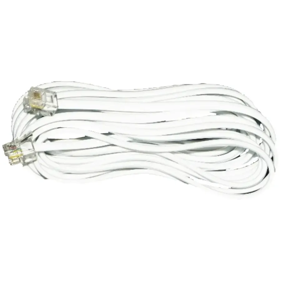 Telefoonaccessoires > Q-link telefoon aansluitsnoer modulair 2RJ11 plug 5 meter wit