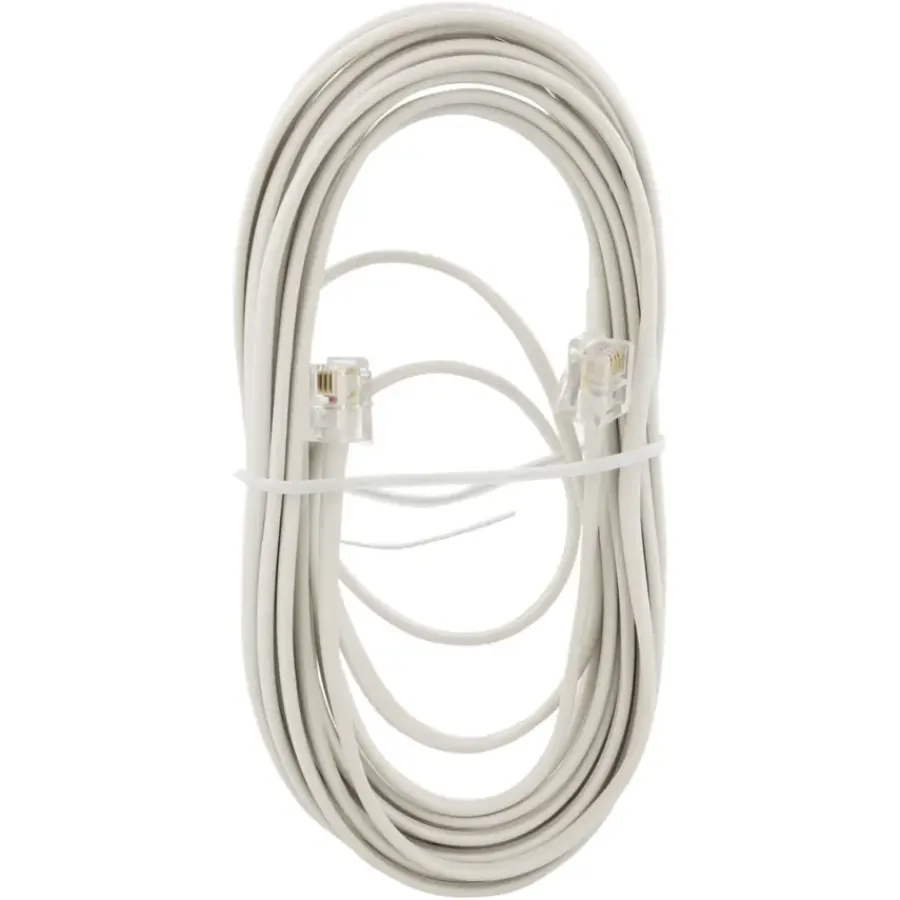 Telefoonaccessoires > Q-link telefoon aansluitsnoer modulair 2RJ11 plug 5 meter wit