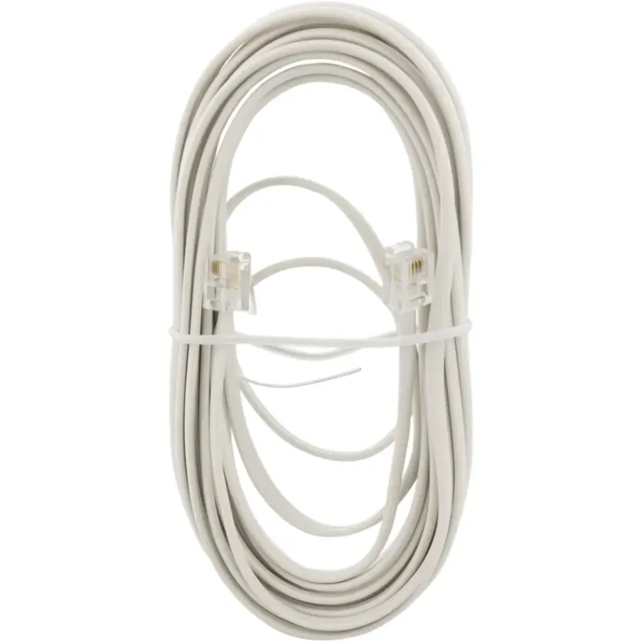 Telefoonaccessoires > Q-link telefoon aansluitsnoer modulair 2RJ11 plug 5 meter wit