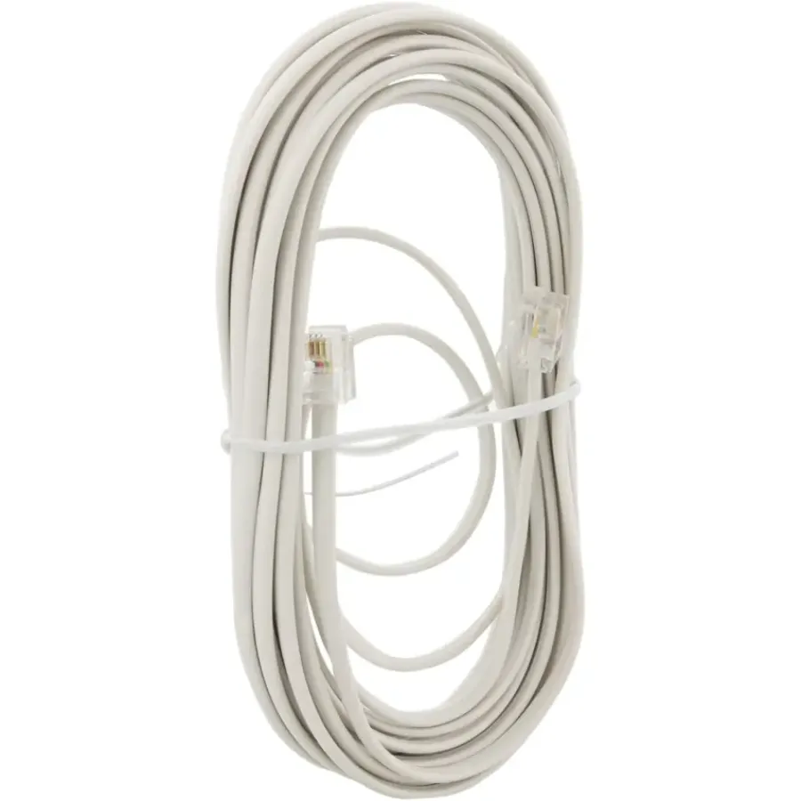 Telefoonaccessoires > Q-link telefoon aansluitsnoer modulair 2RJ11 plug 5 meter wit