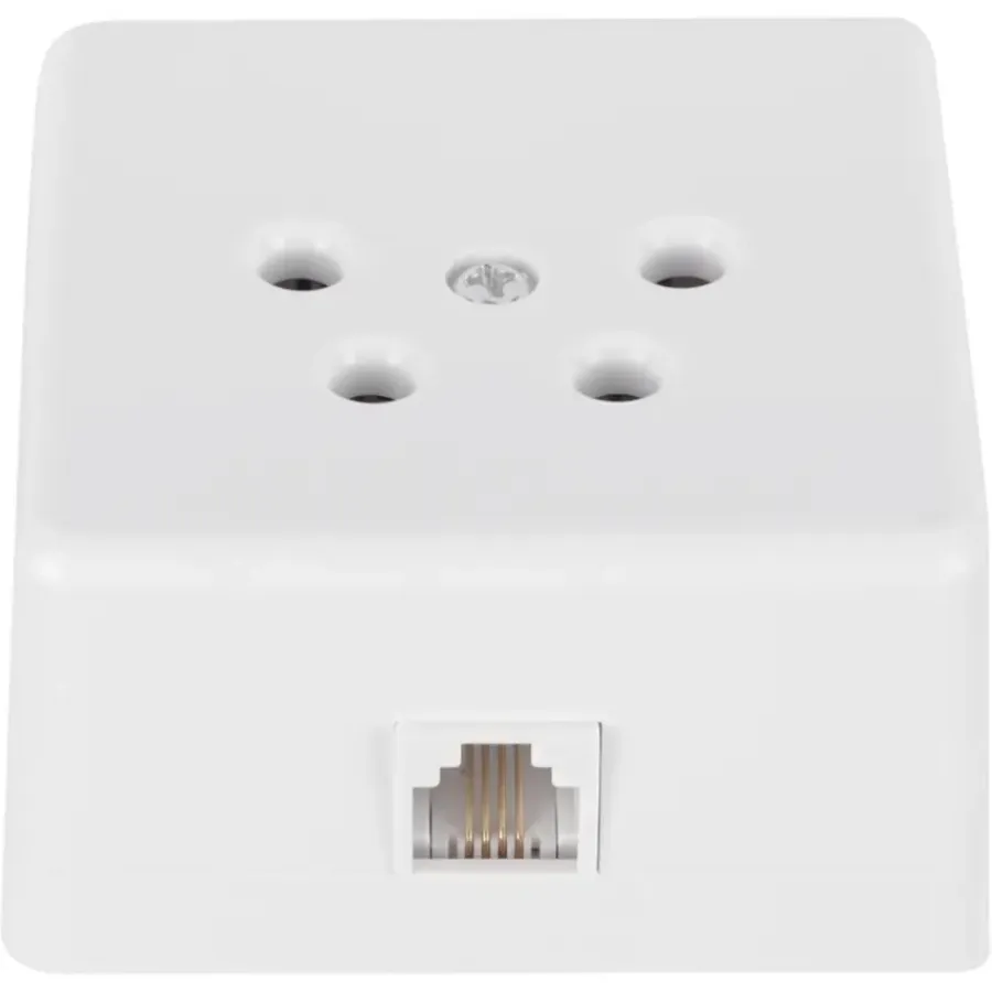 Opbouw Schakelmateriaal|Stopcontacten & Overige Contactdozen > Q-link telefoon contactdoos opbouw modulair 4 polig wit