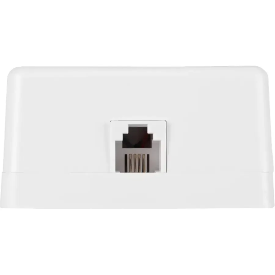 Opbouw Schakelmateriaal|Stopcontacten & Overige Contactdozen > Q-link telefoon contactdoos opbouw modulair 4 polig wit