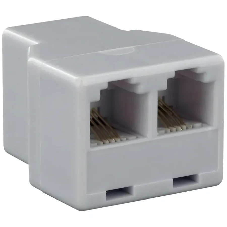 Audio & Video Accessoires > Q-link telefoon split module RJ11 4 polig 1 female/2female wit